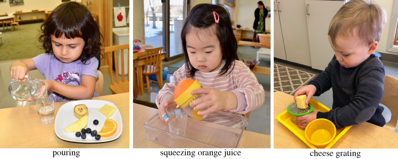 Toddlers love food work! Princeton Montessori School